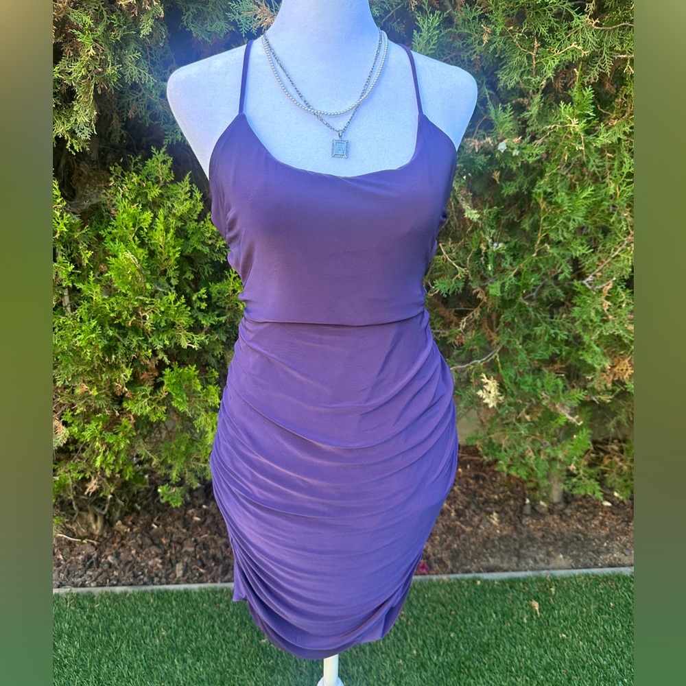 Elegant Purple Women's Mini Dress size S